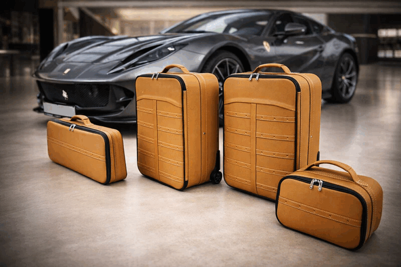 Exclusieve tassen maken de sportwagen